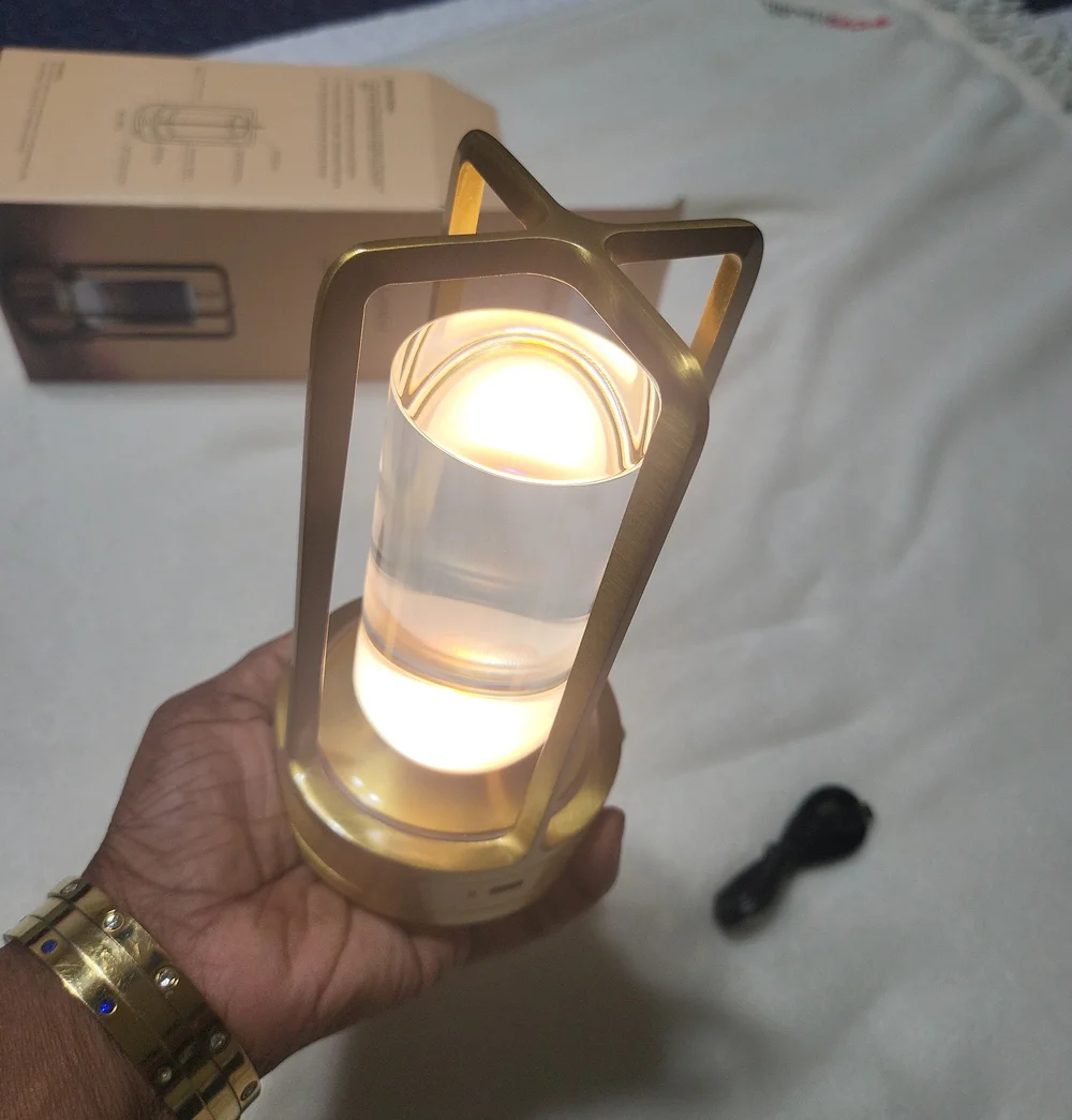 Klarako Gold and Clear Crystal Lantern. NEW IN BOX